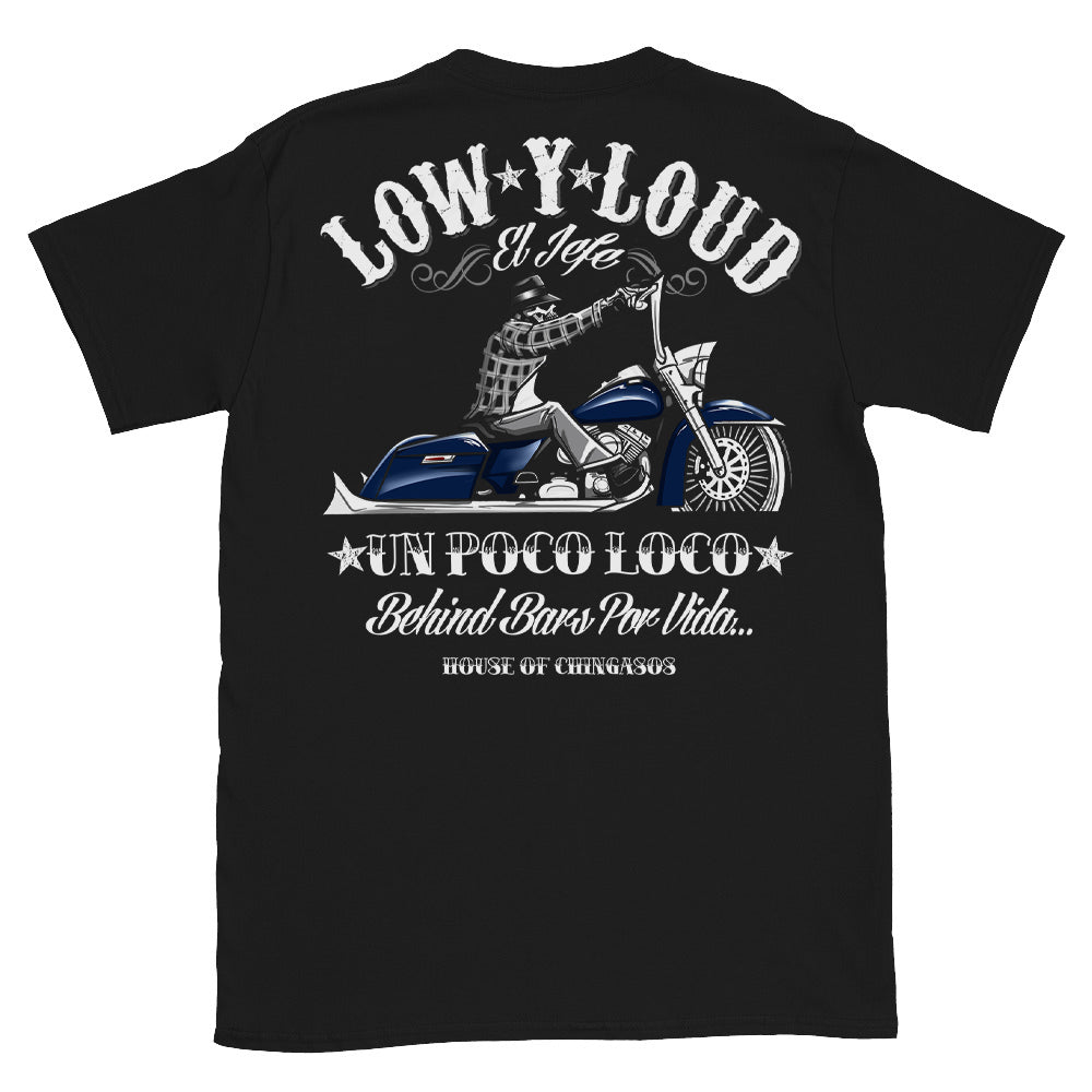 Low Y Loud Behind Bars Por Vida Old School Tee ( X Large Back Print )