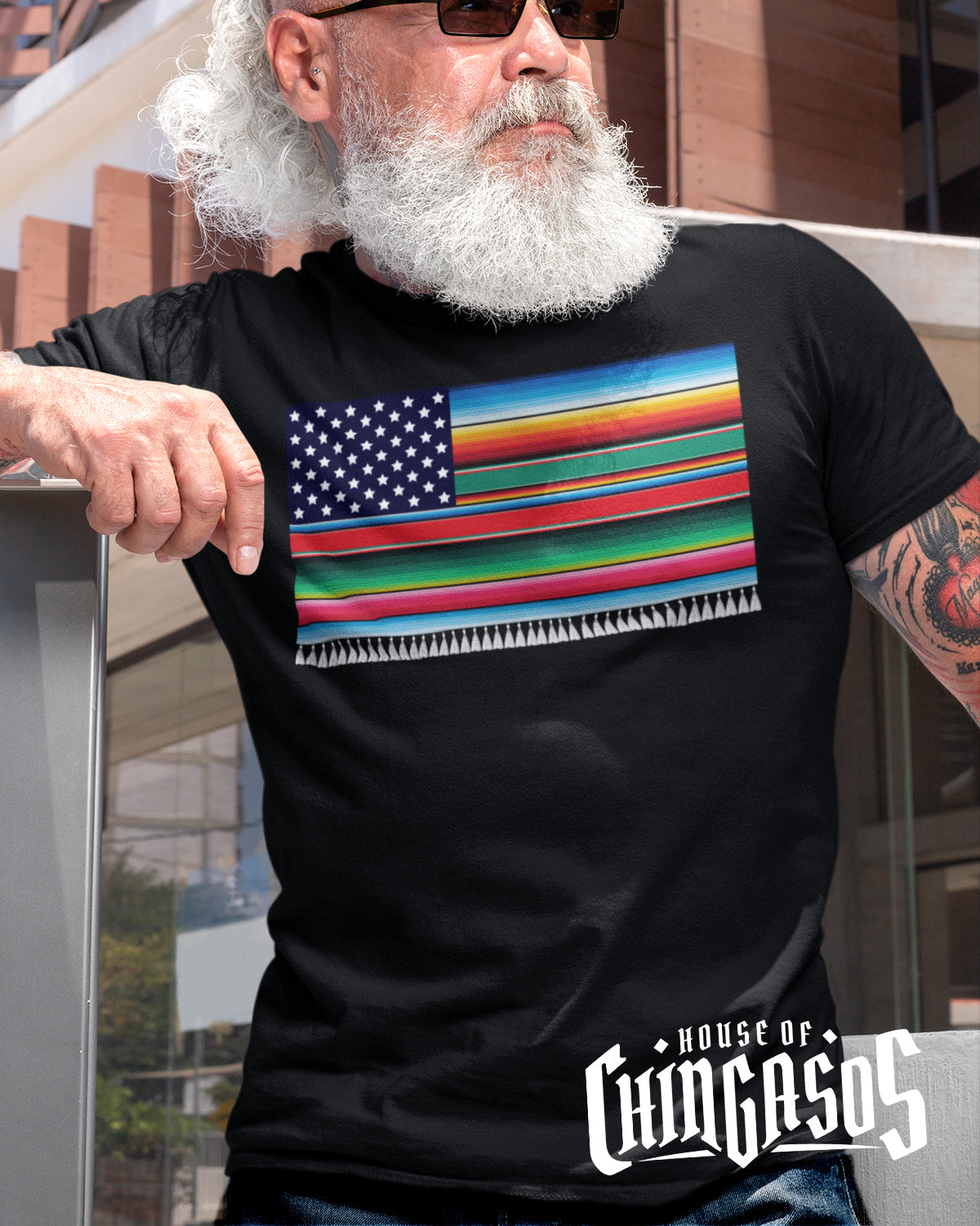 Mexcellent Old School Serape Flag T-Shirt