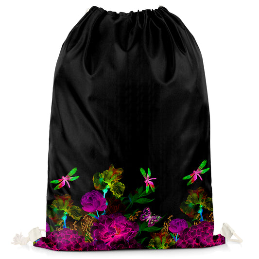 Flowers And Dragonfly Black YWV - Original
