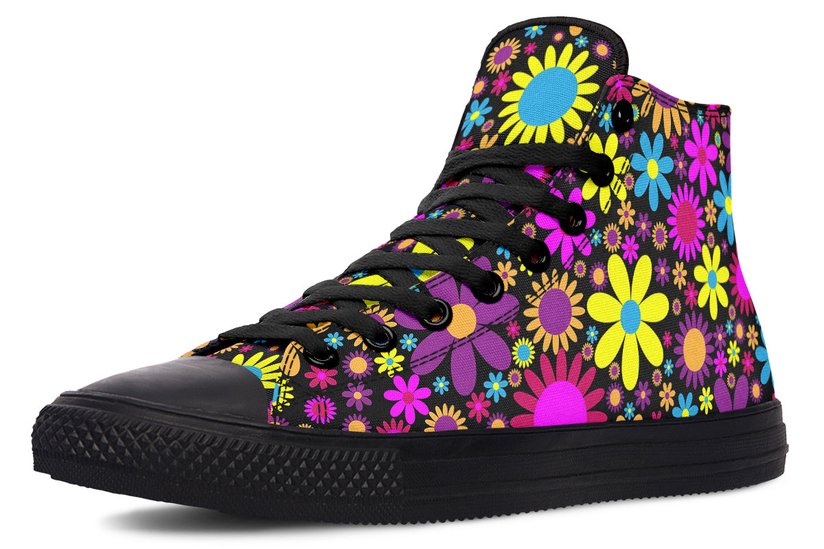 Funky Retro Flowers High Tops - OFS