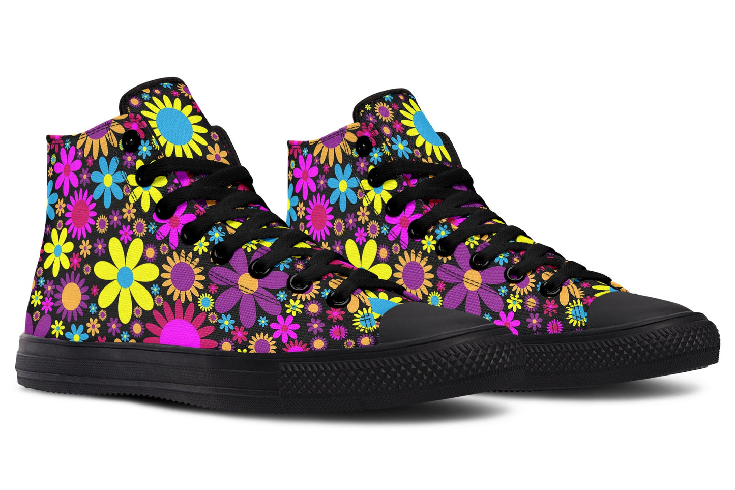 Funky Retro Flowers High Tops - OFS