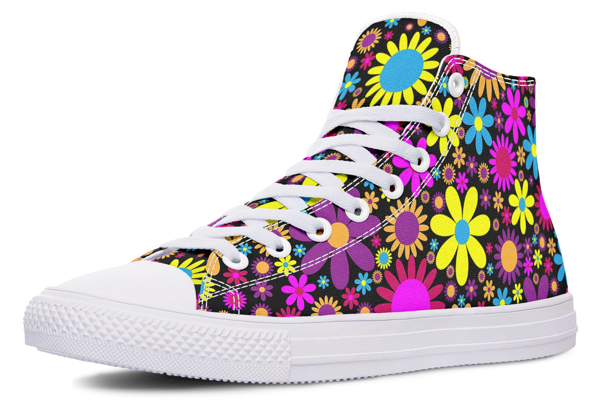 Funky Retro Flowers High Tops - OFS