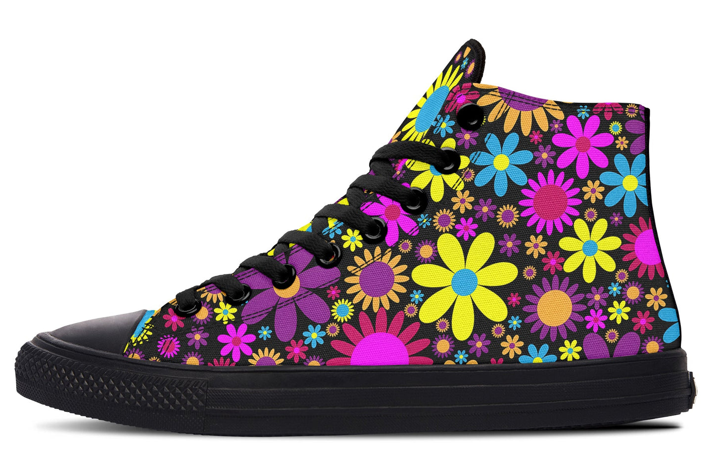 Funky Retro Flowers High Tops - OFS