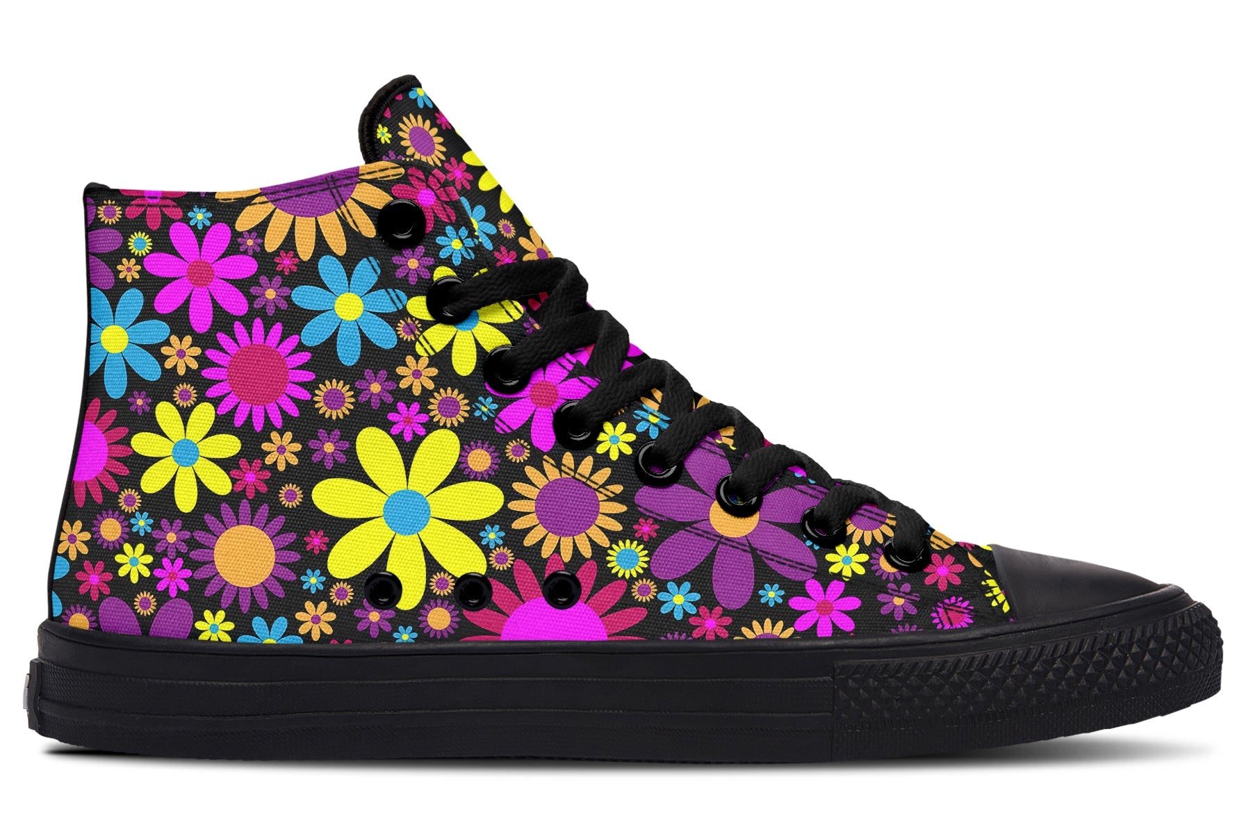 Funky Retro Flowers High Tops - OFS