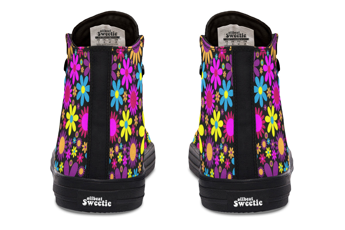 Funky Retro Flowers High Tops - OFS