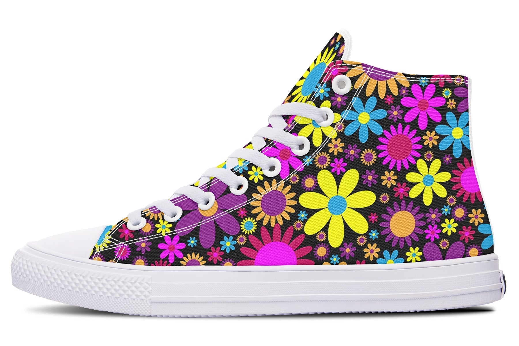 Funky Retro Flowers High Tops - OFS