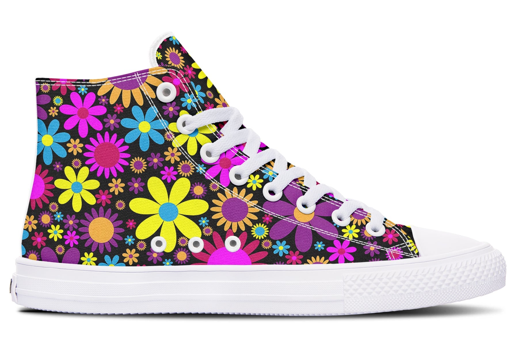 Funky Retro Flowers High Tops - OFS