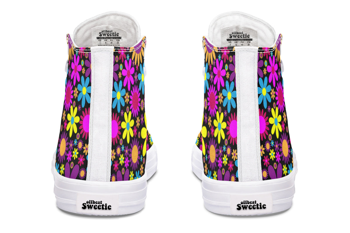 Funky Retro Flowers High Tops - OFS