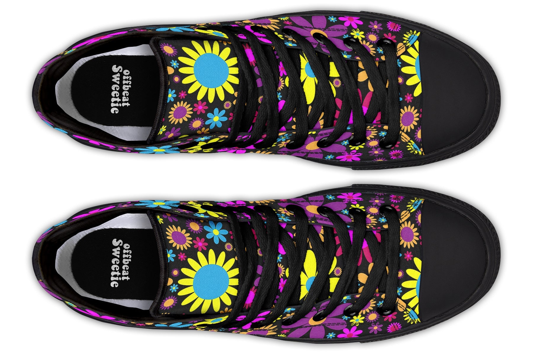 Funky Retro Flowers High Tops - OFS