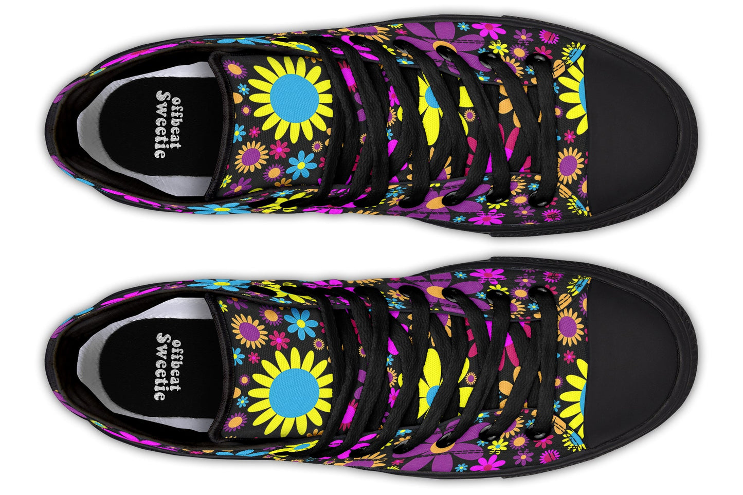 Funky Retro Flowers High Tops - OFS