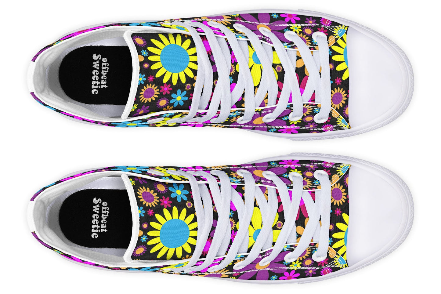 Funky Retro Flowers High Tops - OFS