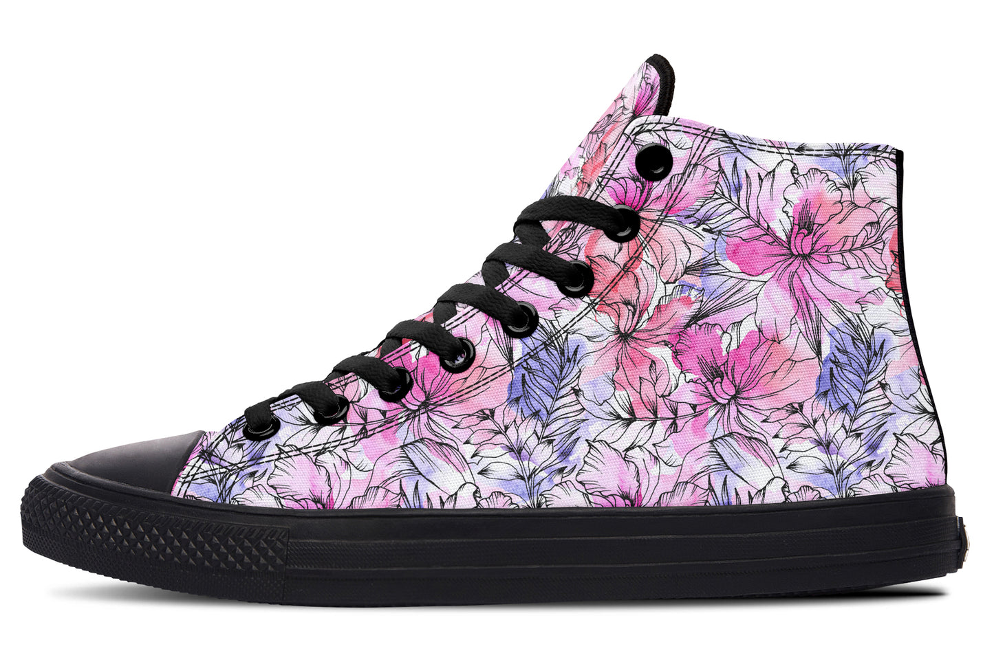 Blush Blossom Pink High Top Sneakers
