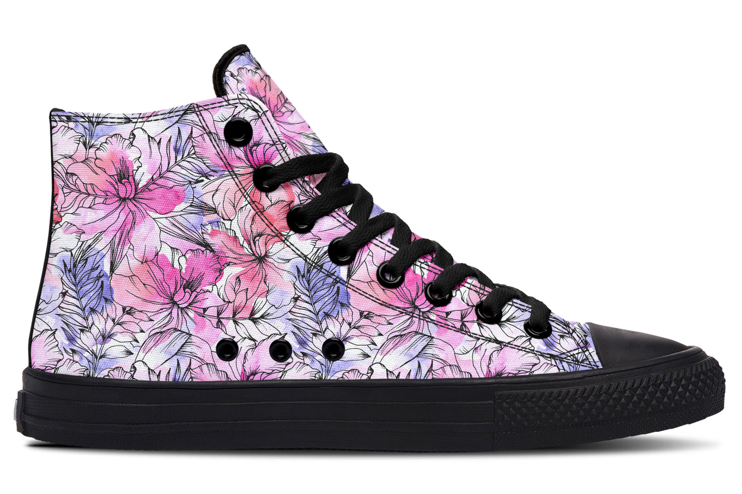 Blush Blossom Pink High Top Sneakers