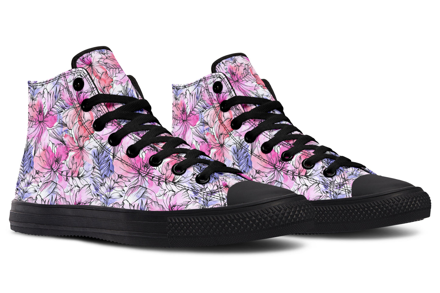 Blush Blossom Pink High Top Sneakers