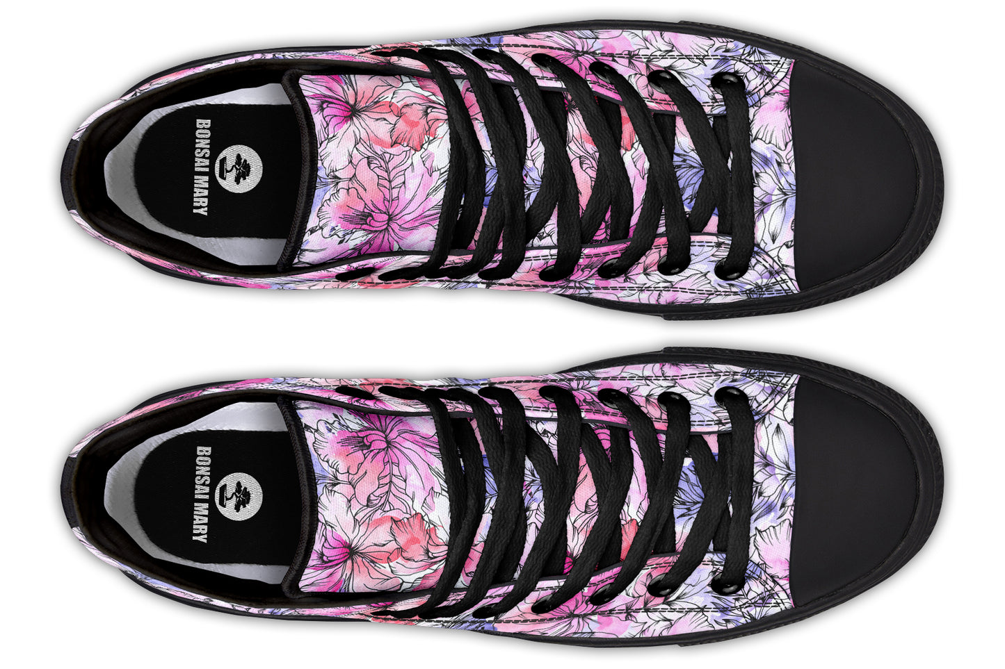 Blush Blossom Pink High Top Sneakers