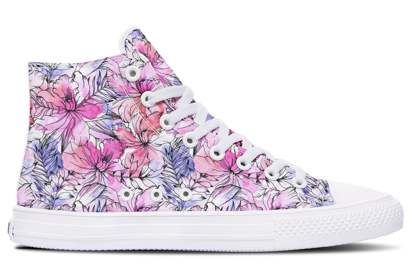 Blush Blossom Pink High Top Sneakers