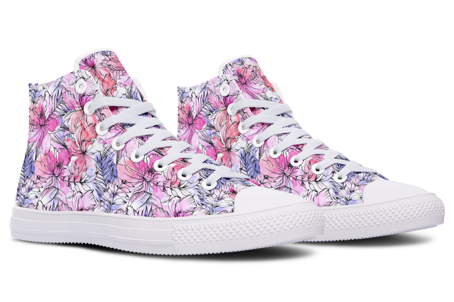 Blush Blossom Pink High Top Sneakers