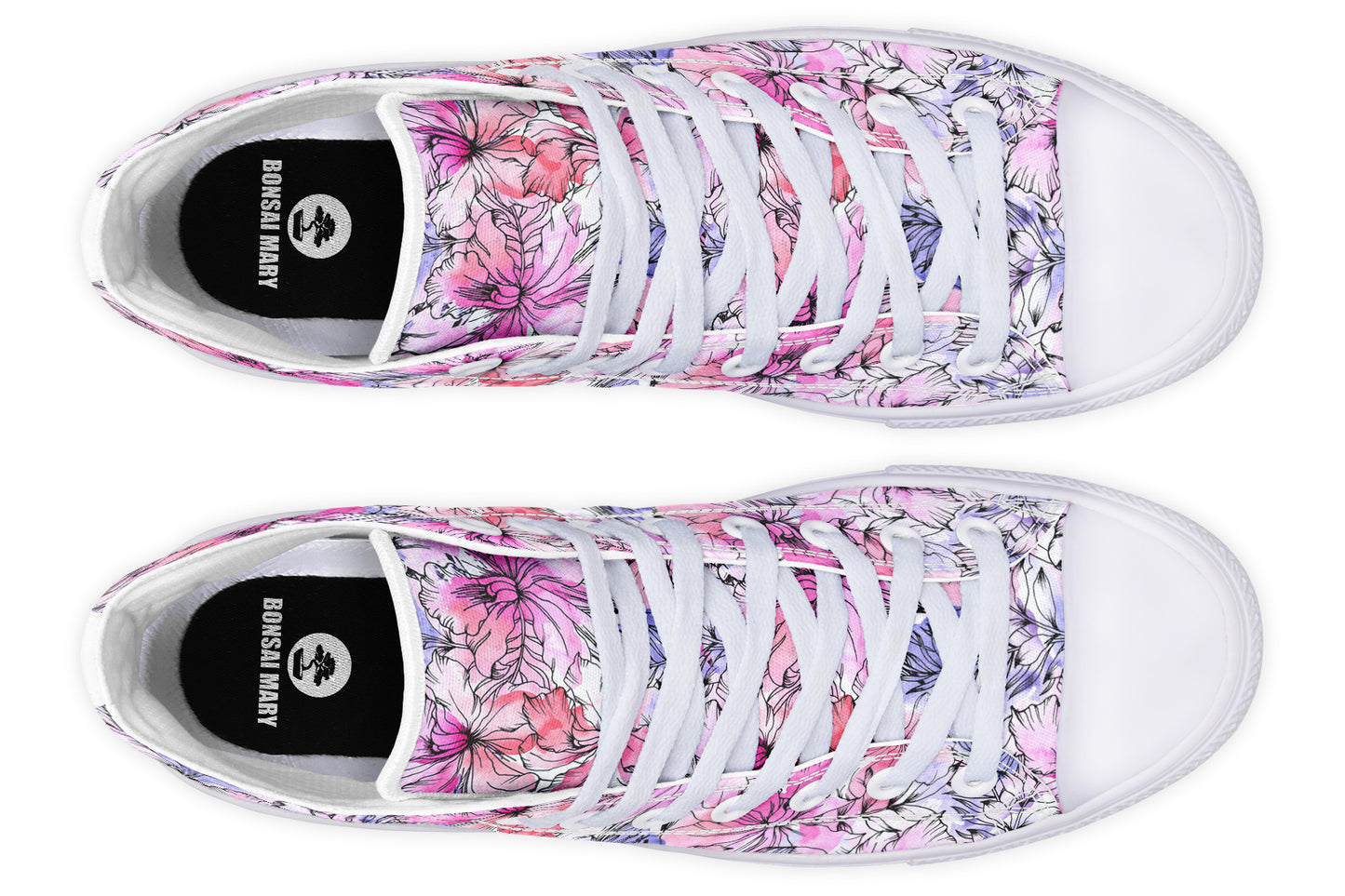 Blush Blossom Pink High Top Sneakers