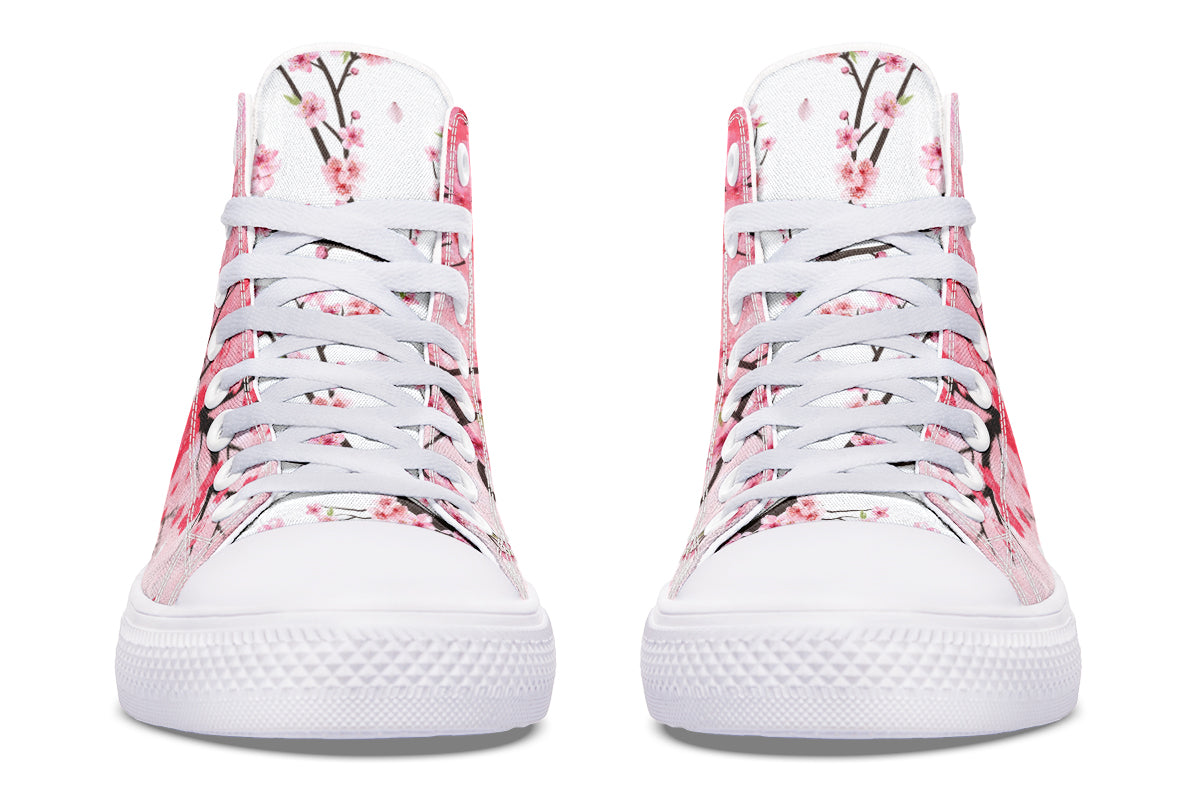 Cherry Blossom High Tops ( Black or White Sole )