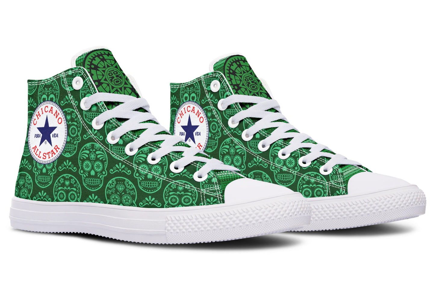 Chicano St Patrick 2024 High Tops ( Black or White Sole ) 2 For 1