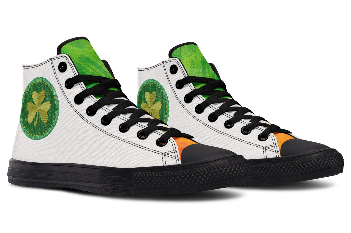 Irish Printed Patch High Tops ( Black or White Sole ) 2 For 1