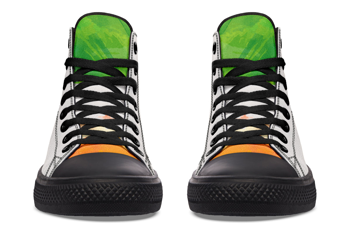 Irish Printed Patch High Tops ( Black or White Sole ) 2 For 1