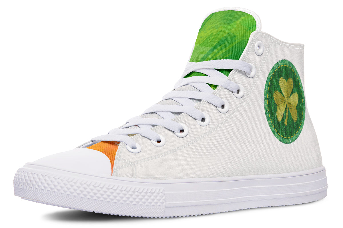 Irish Printed Patch High Tops ( Black or White Sole ) 2 For 1