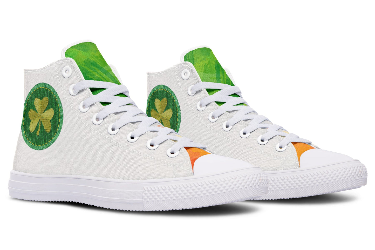 Irish Printed Patch High Tops ( Black or White Sole ) 2 For 1