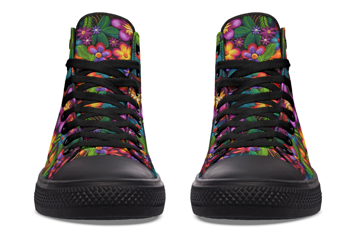 Las Flores High Tops ( Black or White Sole )