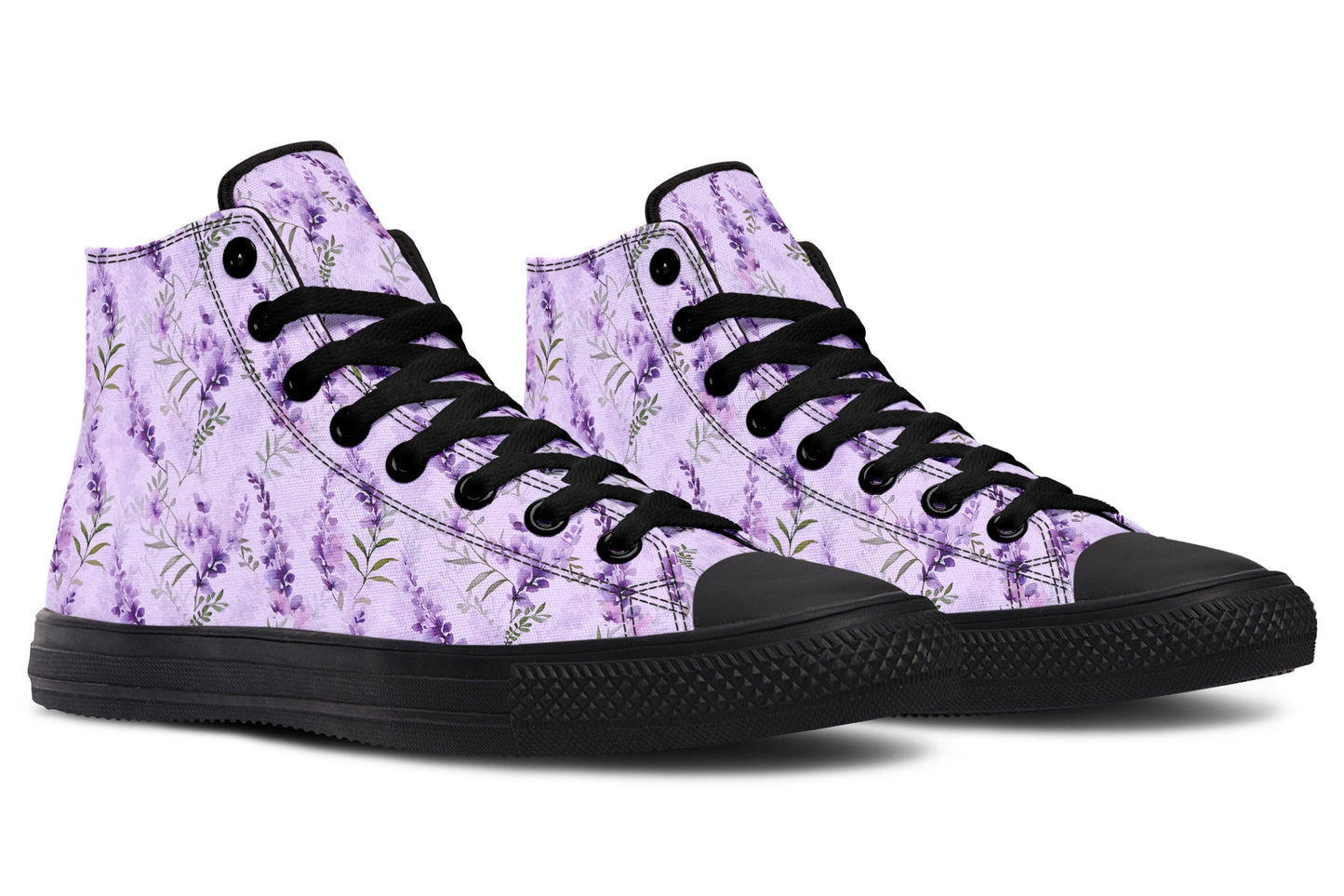 Lavender Blossom High Top Sneakers
