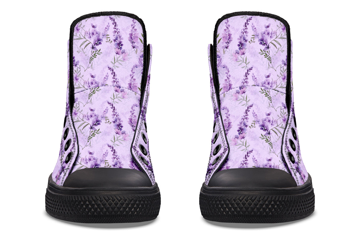 Lavender Blossom High Top Sneakers