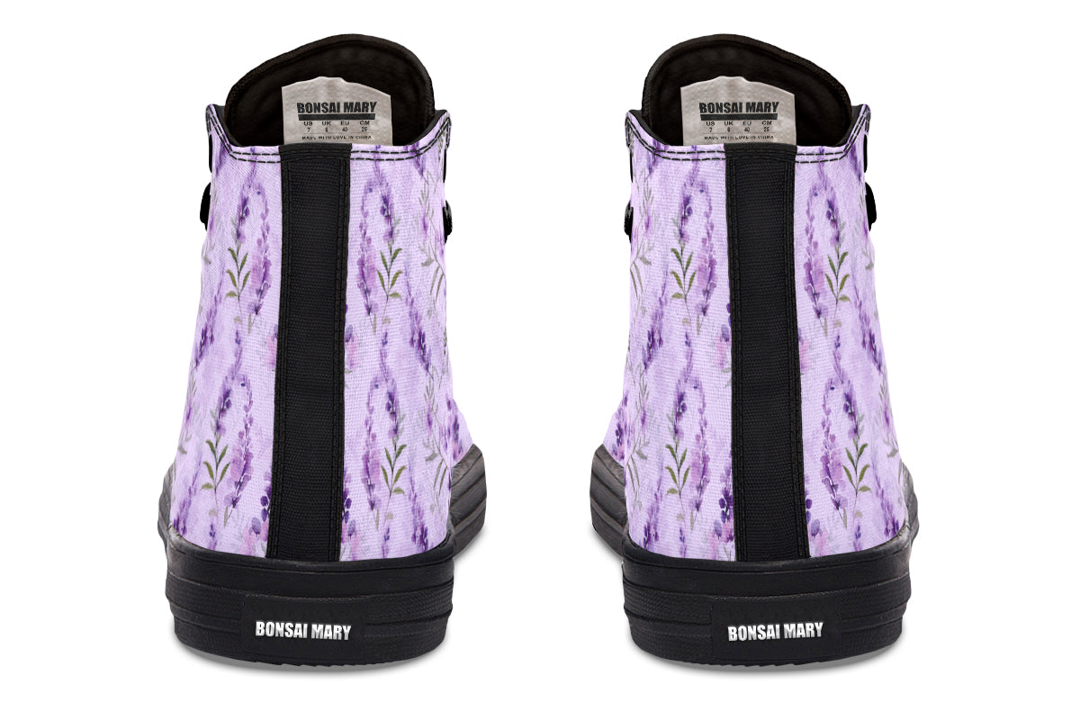 Lavender Blossom High Top Sneakers