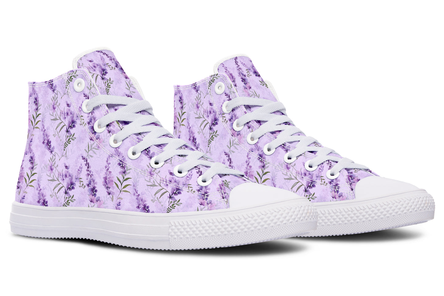 Lavender Blossom High Top Sneakers