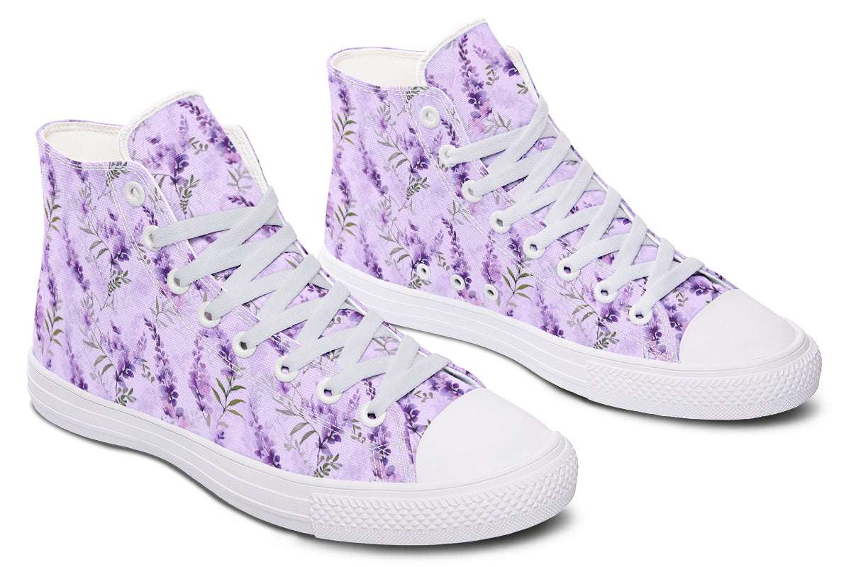 Lavender Blossom High Top Sneakers