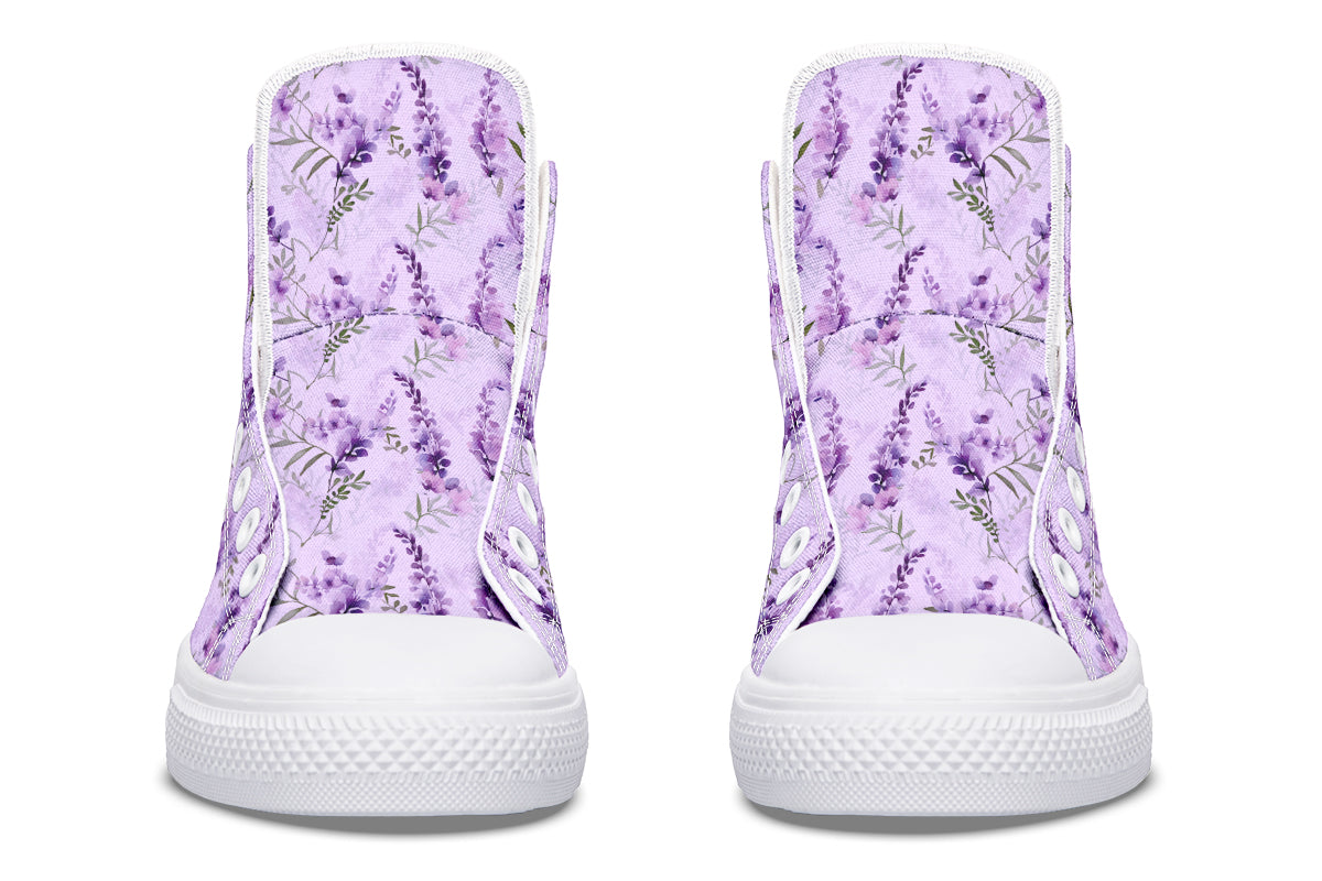 Lavender Blossom High Top Sneakers