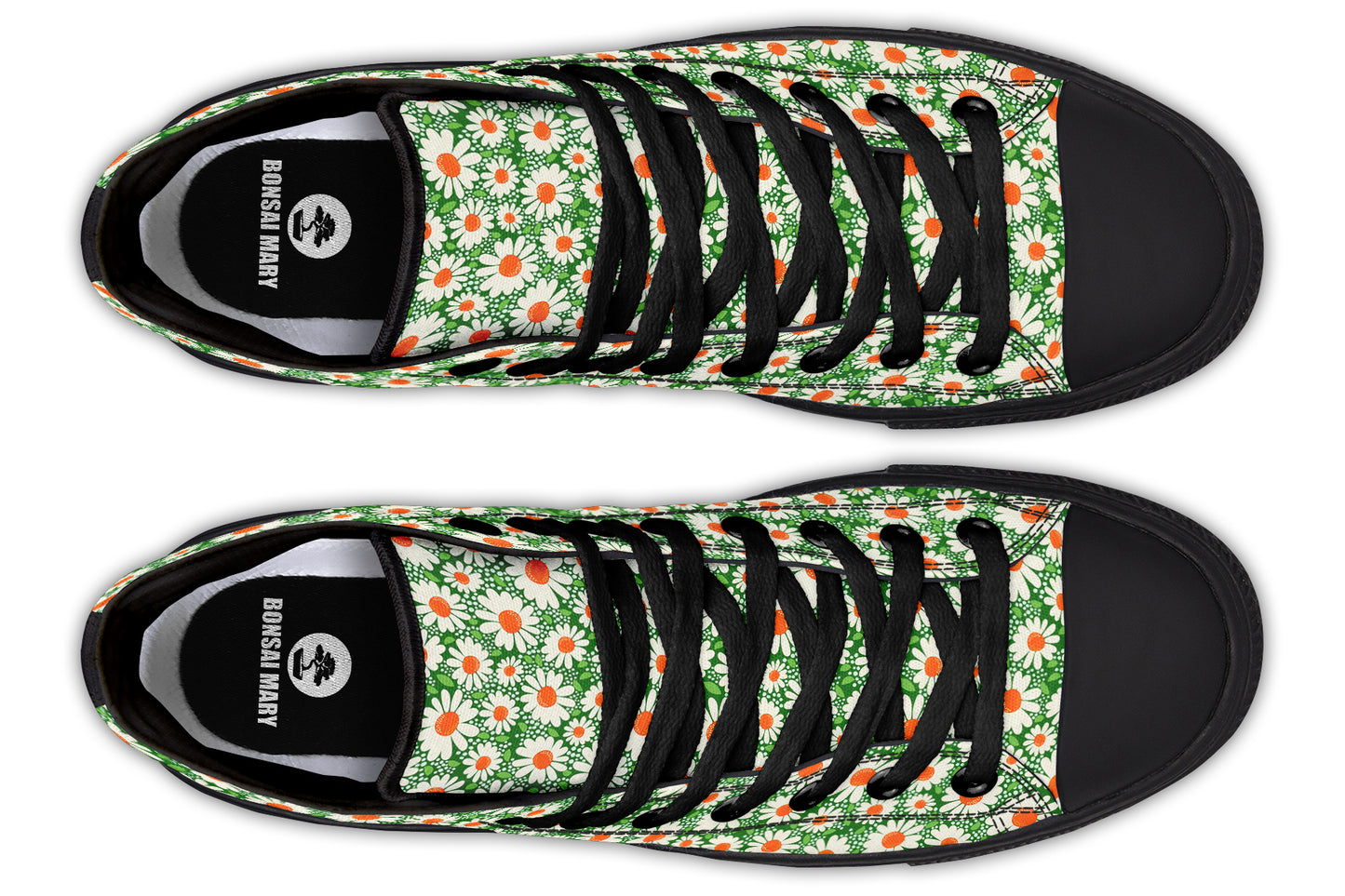 Meadow Bloom Green High Top Sneakers