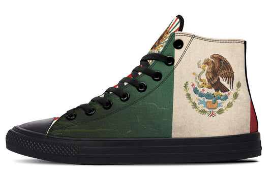 Mex Flag High Tops ( Black or White Sole ) 2 For 1