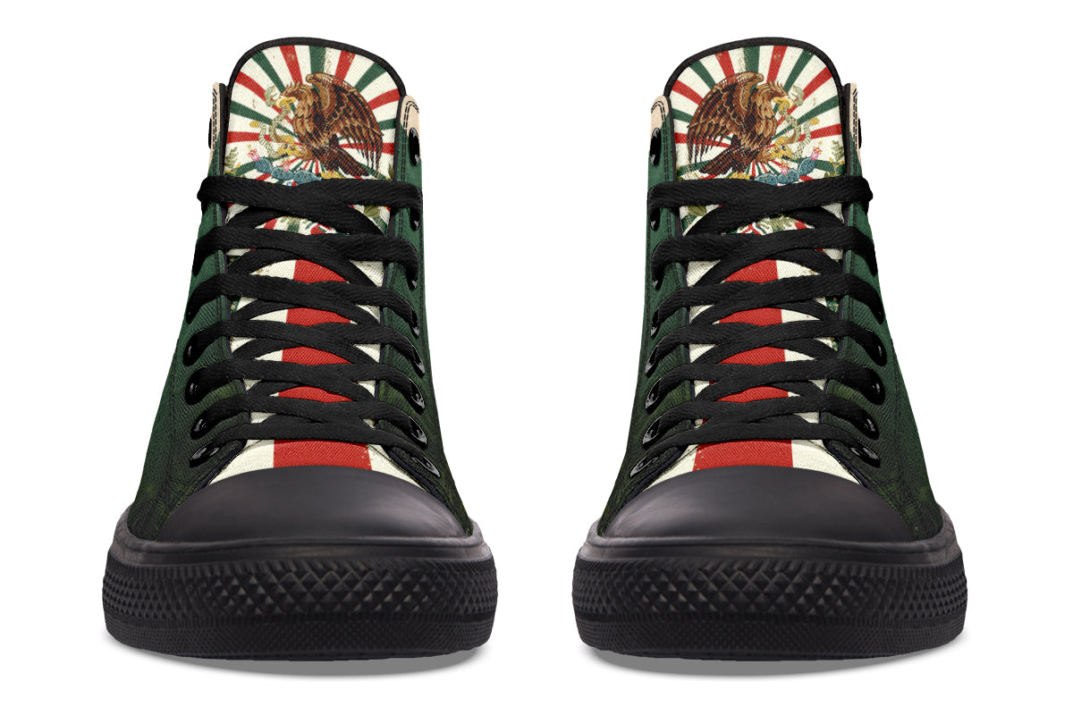 Mex Flag High Tops ( Black or White Sole ) 2 For 1