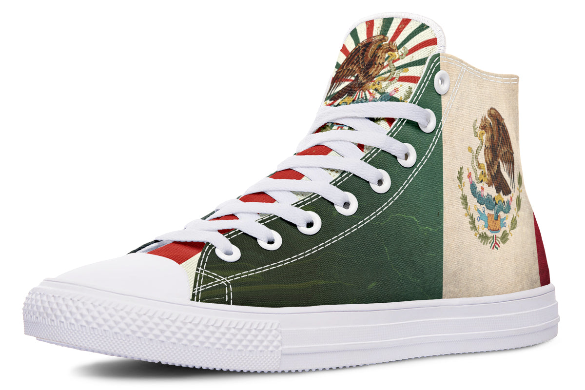Mex Flag High Tops ( Black or White Sole ) 2 For 1