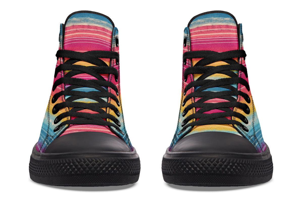 Mexico City Sunset High Tops ( Black or White Sole )