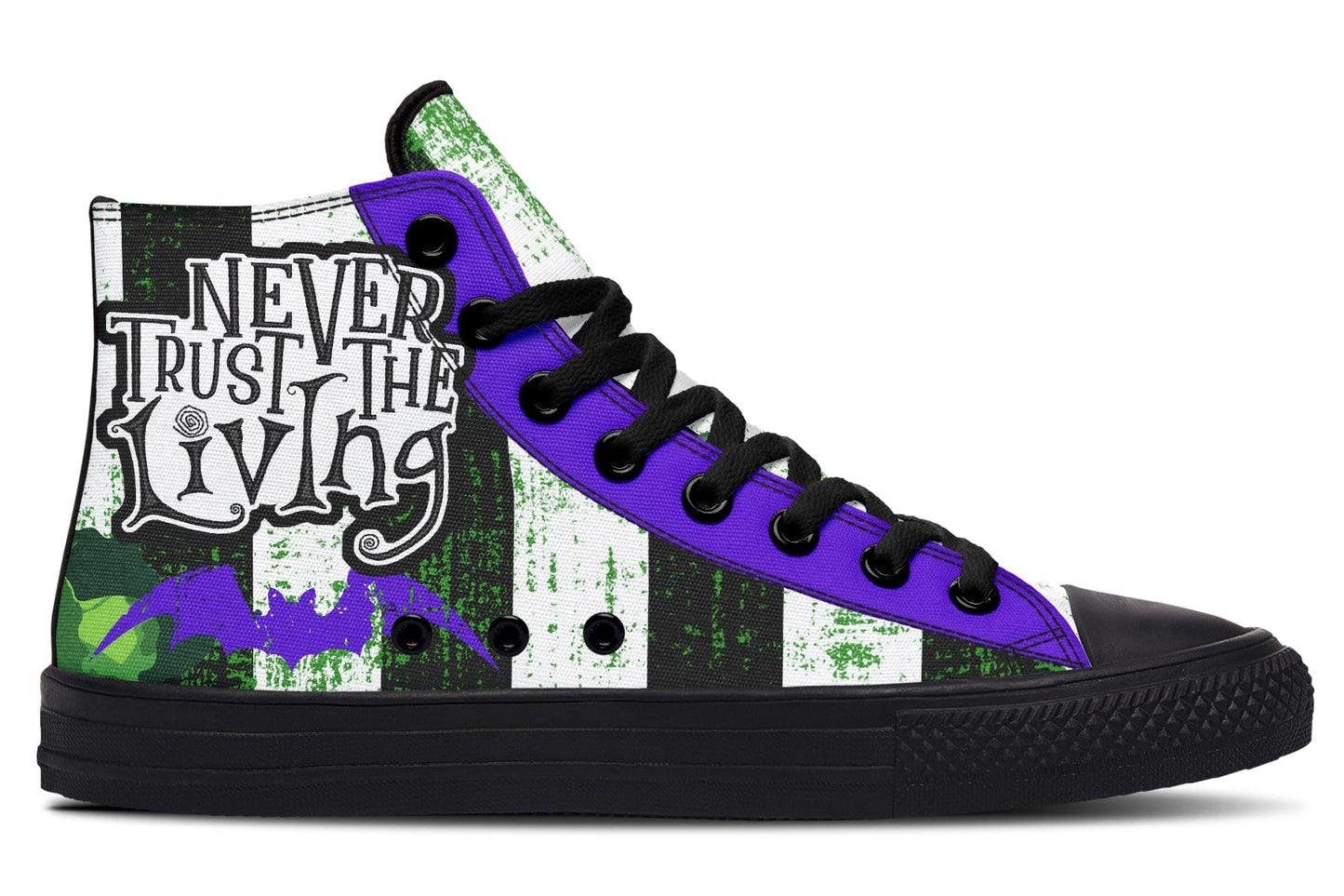 Never Trust The Living High Tops (Black or White Sole)