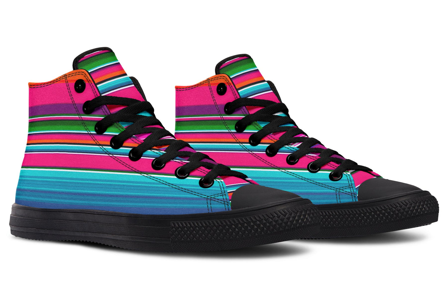 Pink Serape High Tops ( Black or White Sole )