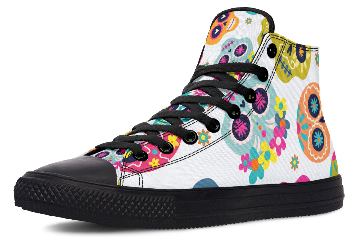 Sugar Skull High Tops ( Black or White Sole )