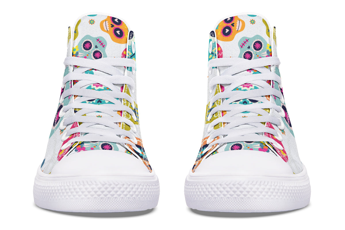 Sugar Skull High Tops ( Black or White Sole )