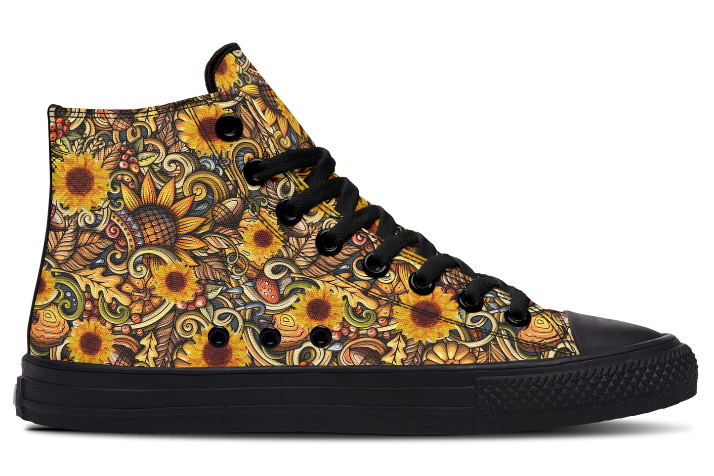 Sunshine Blossom Yellow High Top Sneakers test