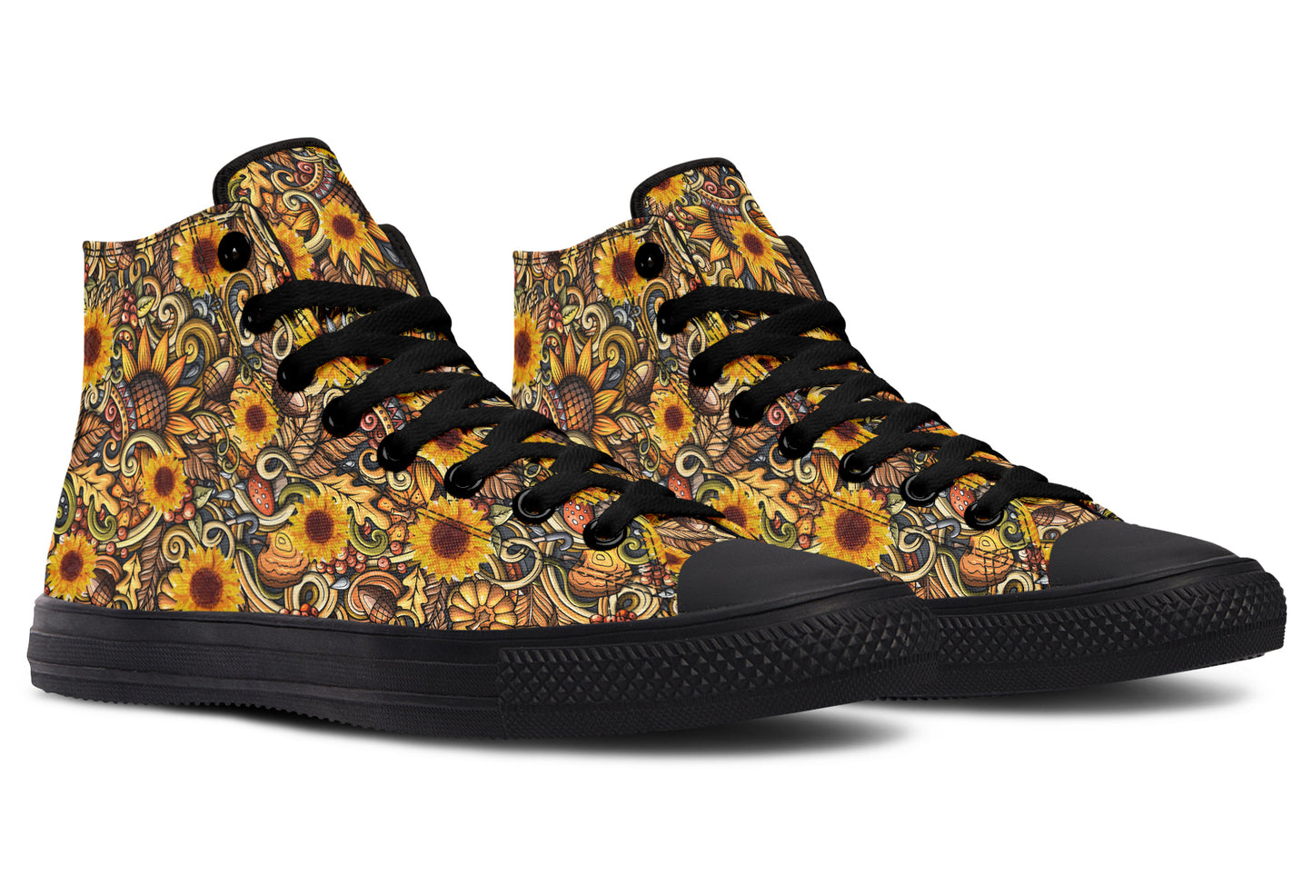 Sunshine Blossom Yellow High Top Sneakers test