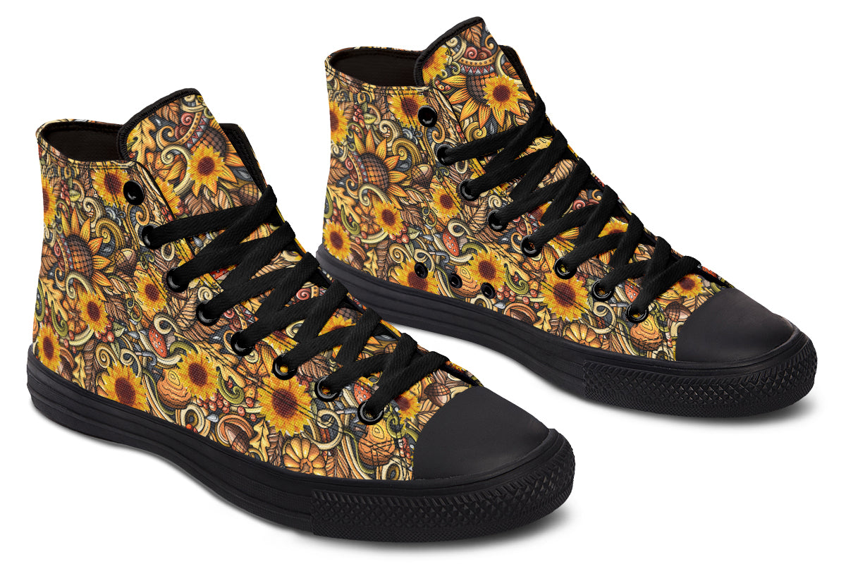 Sunshine Blossom Yellow High Top Sneakers test