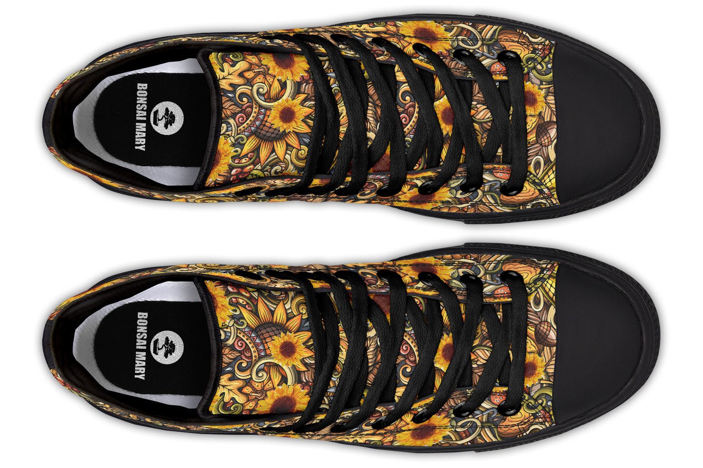 Sunshine Blossom Yellow High Top Sneakers test