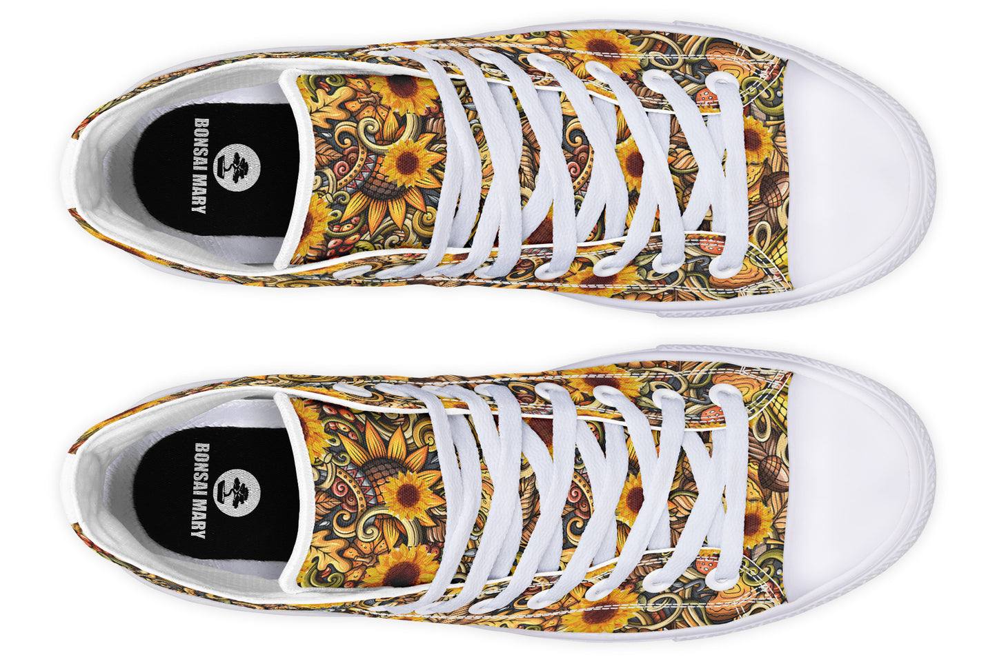 Sunshine Blossom Yellow High Top Sneakers test