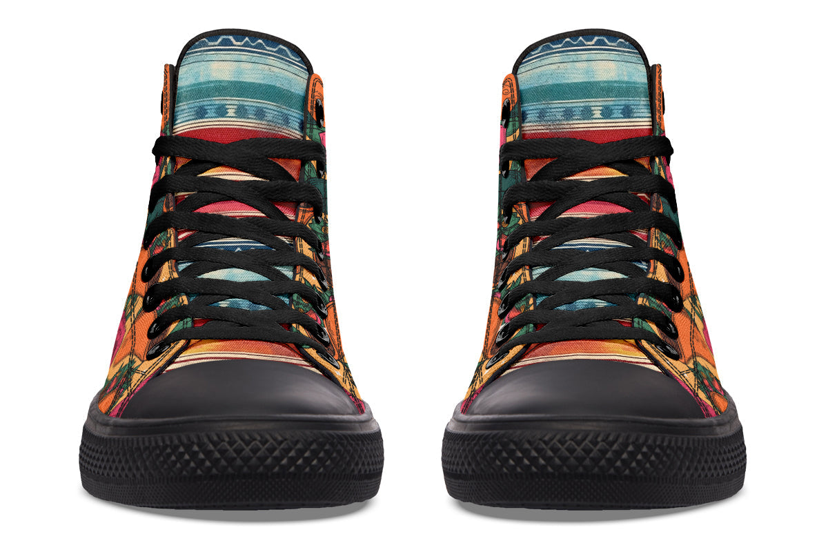 Tacos Y Rosas High Tops ( Black or White Sole )